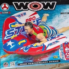 WOW Pro Steer Flex Wing Inflatable Towable Boat Tube 1–2 Riders NEW