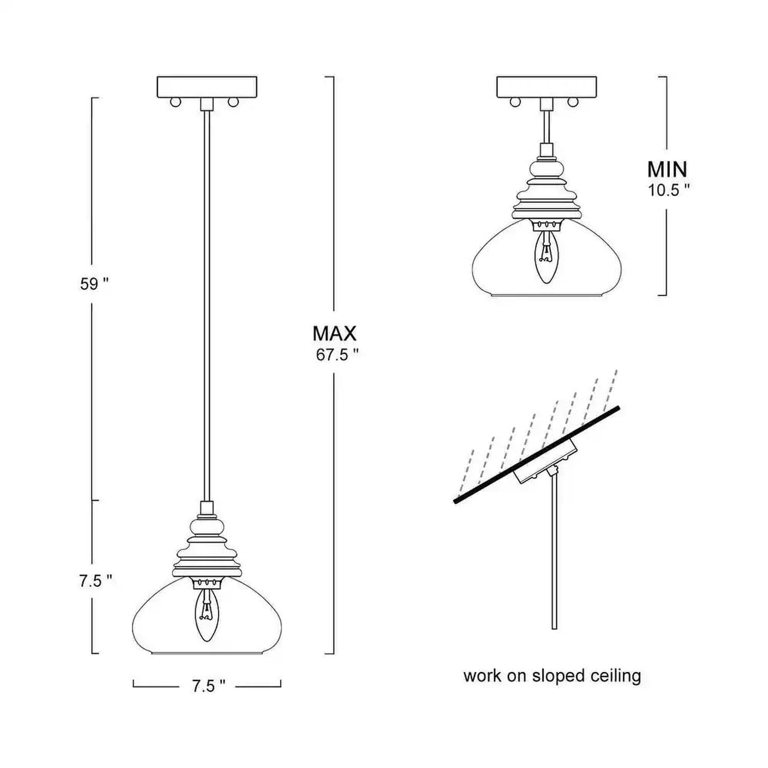 GEPOW Pendant Lights Kitchen Island, Kitchen Pendant Lighting Over