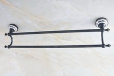 Oil Rubbed Bronze Double Towel Bar Rack Bathroom Wall Mounted Towel Holder