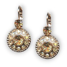 Mariana Earrings Dainty Golden Shadow Austrian Crystals My Treasures Coll.