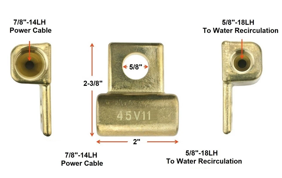 Antorcha TIG WP20 250 Amp refrigerada por agua con cable de 25 pies de 3 piezas con adaptador 45V11 Foto 4 de 4