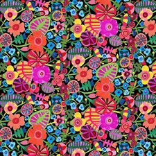 Black Floral by Michael Miller