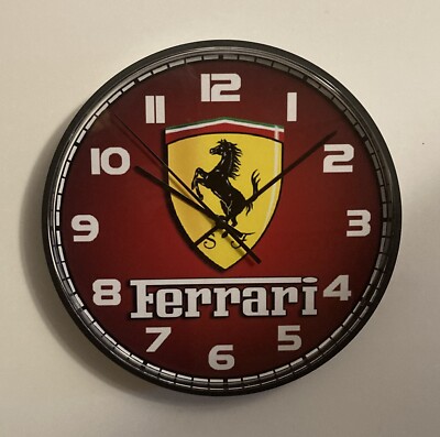 Ferrari Logo Battery Operated Wall Clock