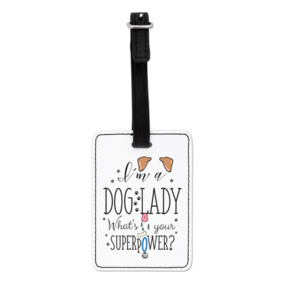 I'M A Dog Damen Was Your Superpower Optischer Gepäck Tag Koffer Tasche - Welpe