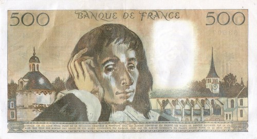 500 Francs PASCAL 1980 - Picture 2 of 2