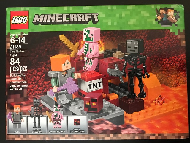 84 Piece Toys Games Lego Minecraft The Nether Fight Building Kit Building Toys Toys Games