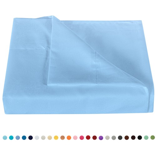 Hoja plana de microfibra ultra suave de 1800 unidades todas las tallas bonita hoja superior de colores ricos - Imagen 29 de 33
