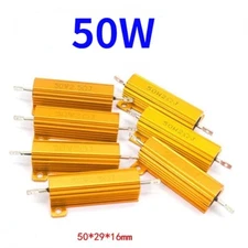 50W Watt High Power Gold Aluminum shell Wirewound Metal Resistor 0.01-5000Ω 1PC