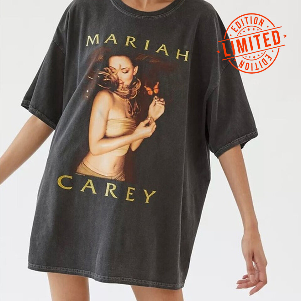 New Popular Mariah Carey Butterfly Cotton Black Unisex All Size