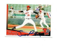 Juan De Paula signed autographed 2019 Lansing Lugnuts team card Santo Domingo b