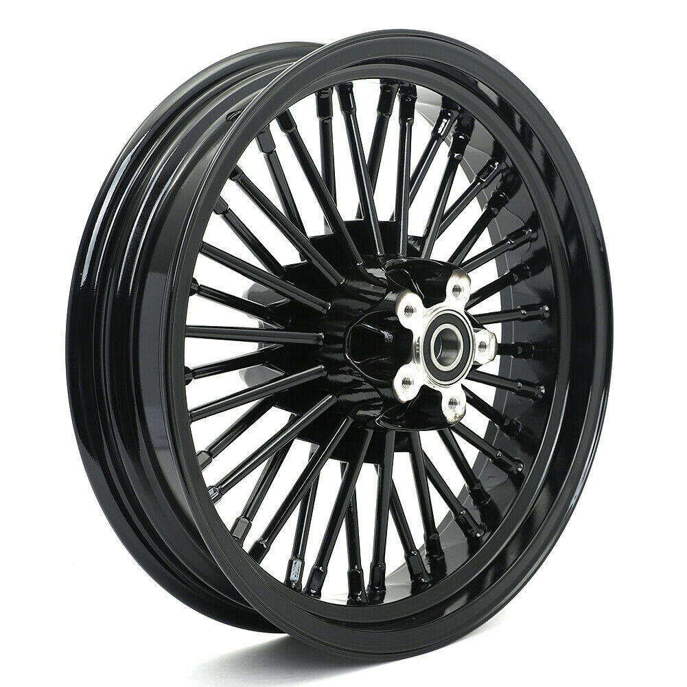 Front Rear Cast Wheels Fat 36 spokes for Harley Dyna Softail 21x2.15