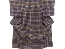 7144192: JAPANESE KIMONO / VINTAGE UNUSED TSUKESAGE KIMONO / SILK / RYUKYU HANA