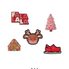 Pink Tree Holiday Mix Shoe Charms - 5 Pack NWT