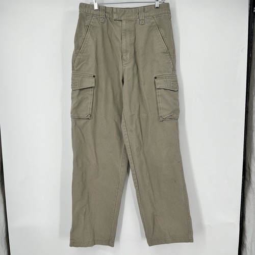 Mens Timberland Utility Work Cargo Pants 33x33 Twill Beige Outdoor