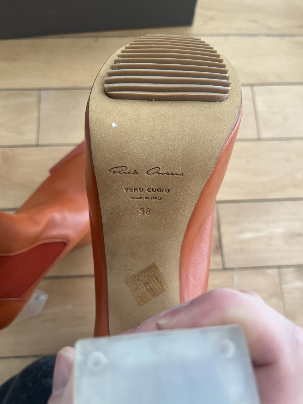 Rick Owens Clear Kiss Heel Orange Sample image 7