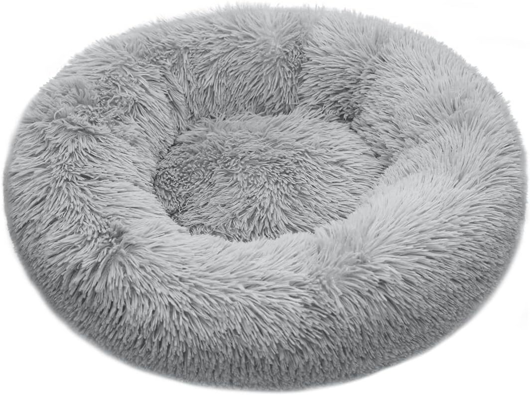 Cama para Perros Cama para Gatos, Cama de Felpa Suave Redonda Lavable...