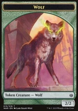 MTG Magic the Gathering Token - Wolf (15/330) War of the Spark LP