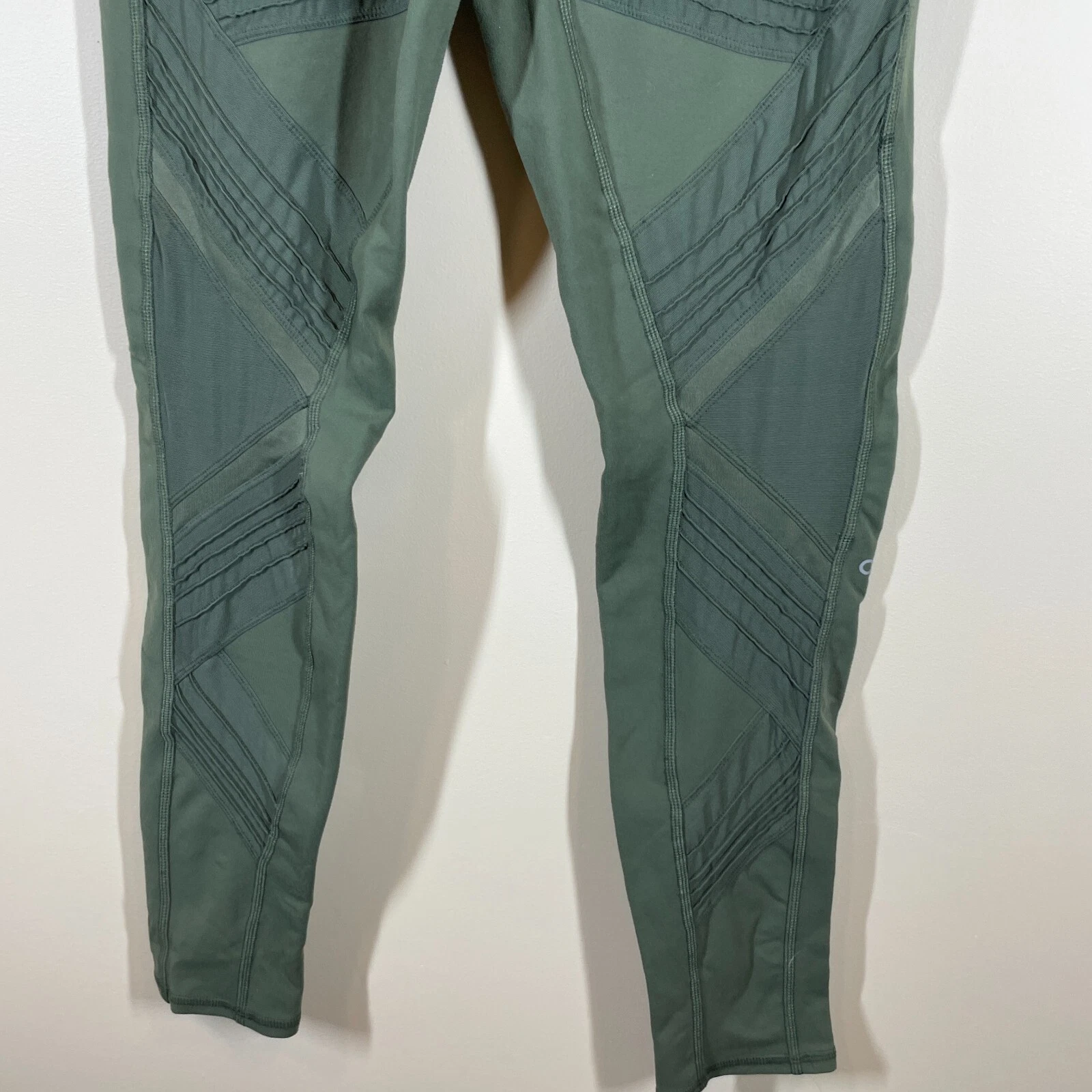 alo-yoga ankle solid skinny comfort high waist pull on leggings