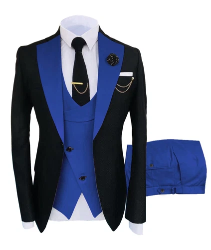Traje de hombre blazer chaqueta conjunto de traje de 3 piezas business slim fit traje de hombre - Imagen 27 de 30