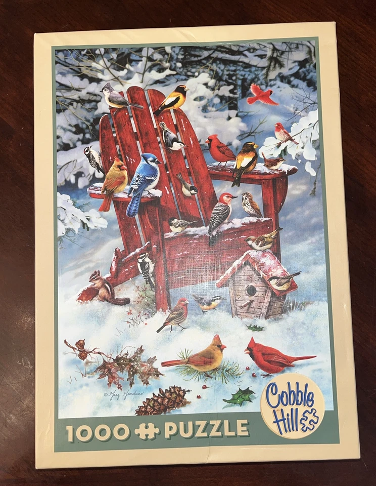 LOTE DE 2: COBBLE HILL 1000 piezas rompecabezas AUTUMN MARKET & ADIRONDACK BIRDS usados Foto 3 de 4