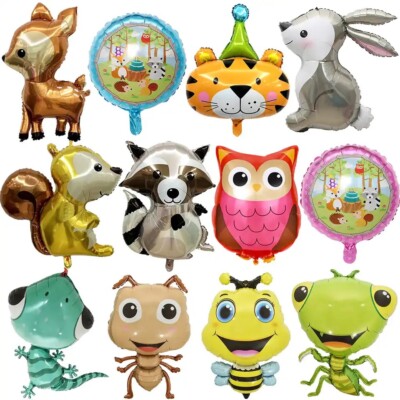 25'' große Luftballons Tier Folie Wildtiere Ballon Helium Kinder Spaß Partys Spielzeug
