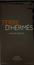 HERMES TERRE D'HERMES EAU DE TOILETTE SPRAY FOR MEN 6.7 Oz / 200 ml JUMBO SIZE!