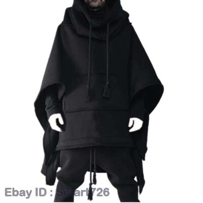 Winter Casual Cloak Bathat Sleeves Winter Woolen Coat Men's Hooded Woolen Shawl