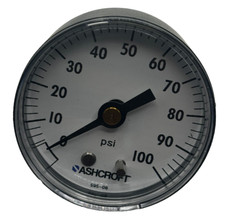 Ashcroft 20W1005PH 02B Pressure Gauge 0-100 PSI 2" Dial 1/4" NPT Back Mount  