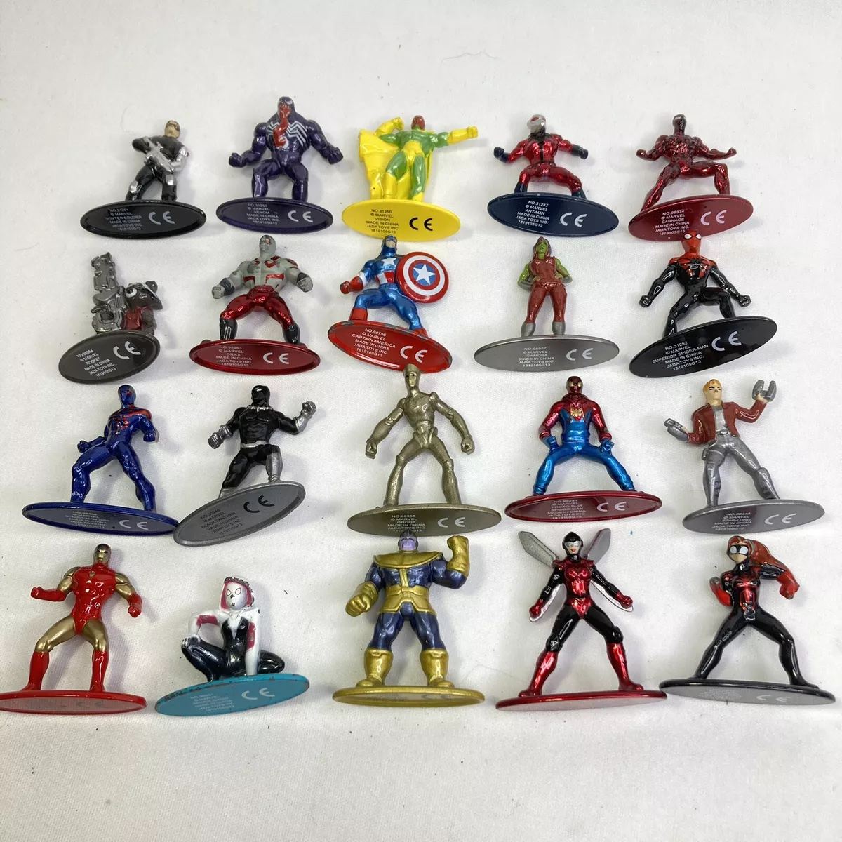 Nano Metalfigs MARVEL Mini-Figures DieCast Metal LOT of 20 Figures by Jada  Toys