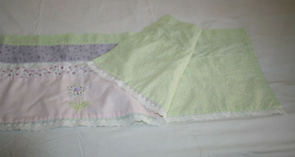 1 детский балдахин с цветами для девочек детская комната розовый фиолетовый с оборками зеленый одинарный - Изображение 4 из 4