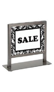 4 Countertop Signs Sign Holder Steel 7 X 7 Fits 5 X 7 Silver