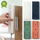 1/4x Socket Holder Plug Fixer Wall-Mounted Power Strip Holder Sticker Punch Y6M4