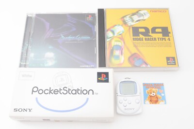 Sony PS1 Pocket Station White SCPH-4000 w/Box Racing Lagoon