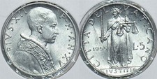 Vaticano 1953 5 Lire 299007 spedizione combinata