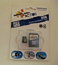 BRAND NEW MAXFLASH ACTION CAM 8GB MEMORY CARD IN SEALED CARD