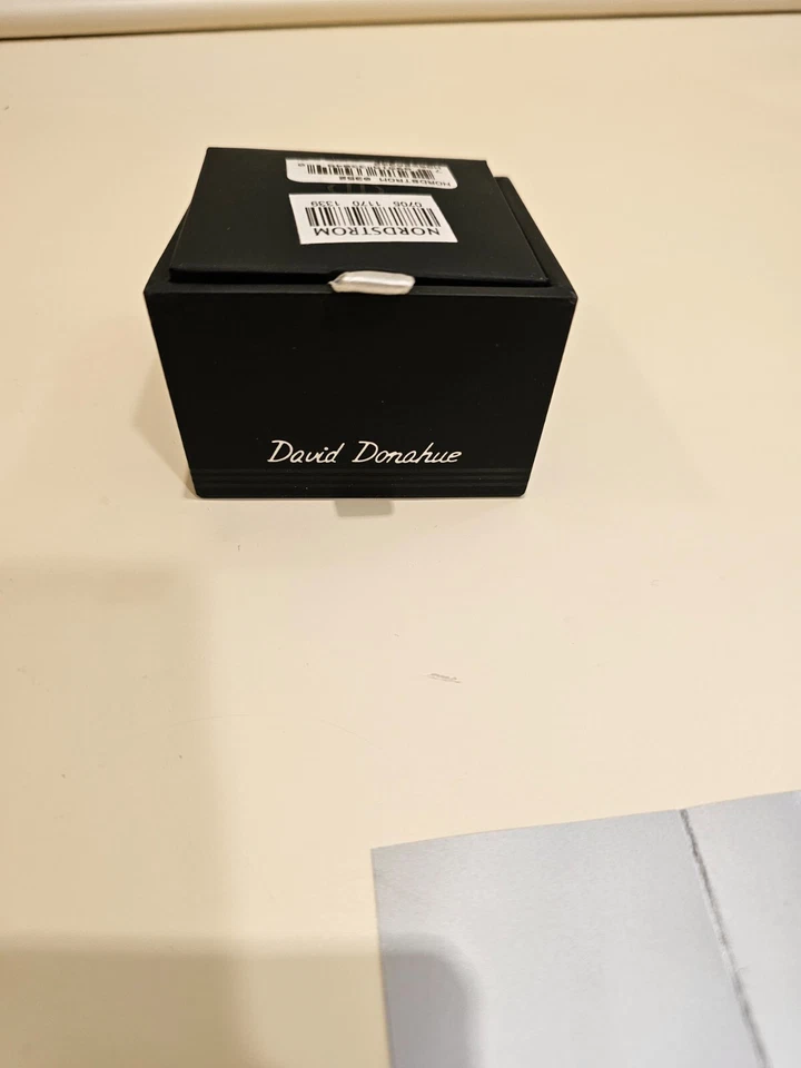 Gemelos cuadrados DAVID DONAHUE de plata de ley para hombre ¡¡Nuevos!!! Foto 2 de 4