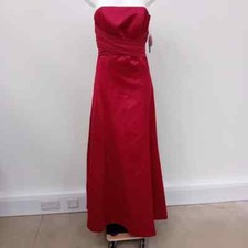 Alfred Sung Evening Dress Size UK10 Women's Red Strapless  D324 - New With Tags