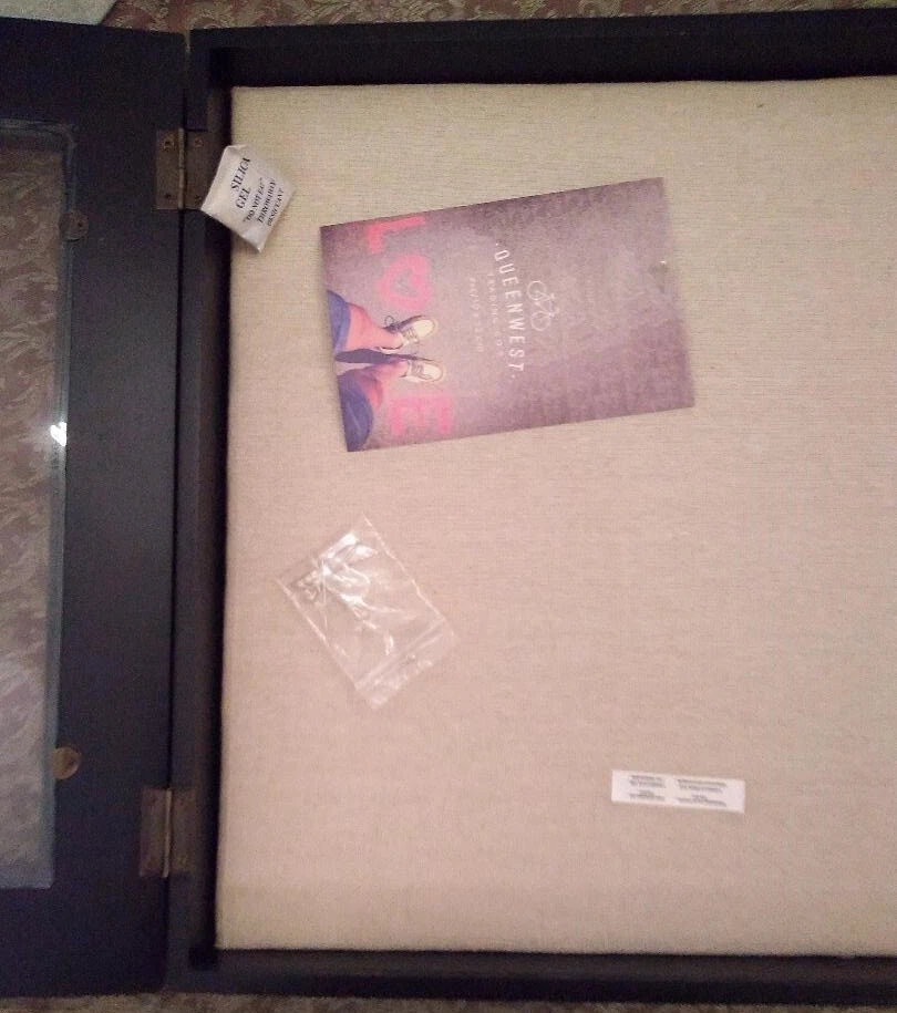 Queenwest Trading Co Black Enclosed Bulletin Board w/Glass Door 15 3/4 x 15 3/4" - Image 4 of 4