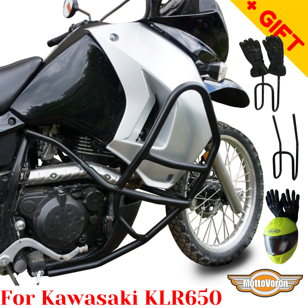 pedane per moto Per KAWASAKI KLR 650 2011-2022 Parti del motociclo Pedane in alluminio Pedane poggia pedali (Color : Black