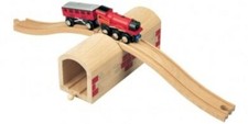Traditional Wooden Track Compatible Over  Under Tunnel NEW 1 Piece