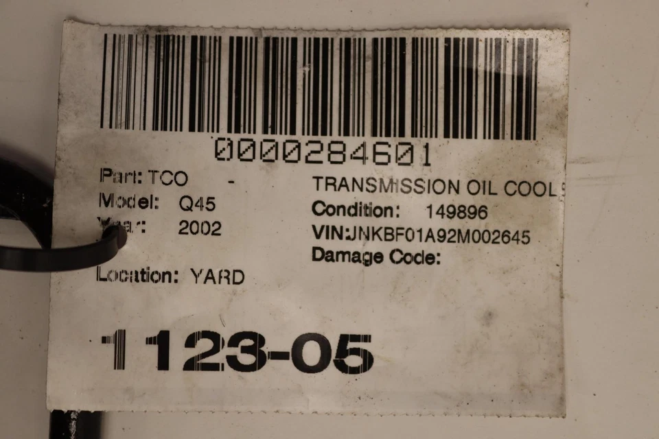 Infiniti Q45 2002-2004 transmisión automática enfriador de aceite manguera tuberías OEM Foto 4 de 4