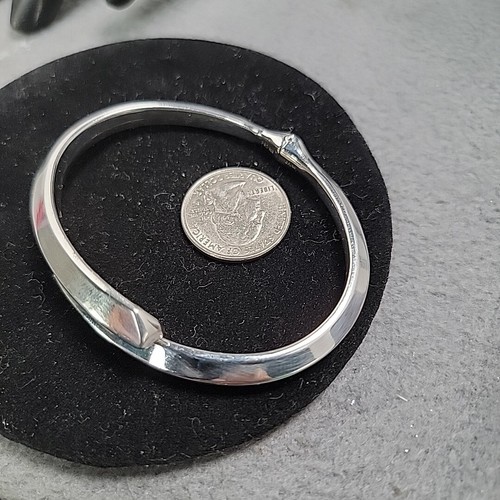 Sterling Silver Hinged Bypass Cuff Bracelet 7.25" Polished Marked PAJ 925 - Picture 19 of 22