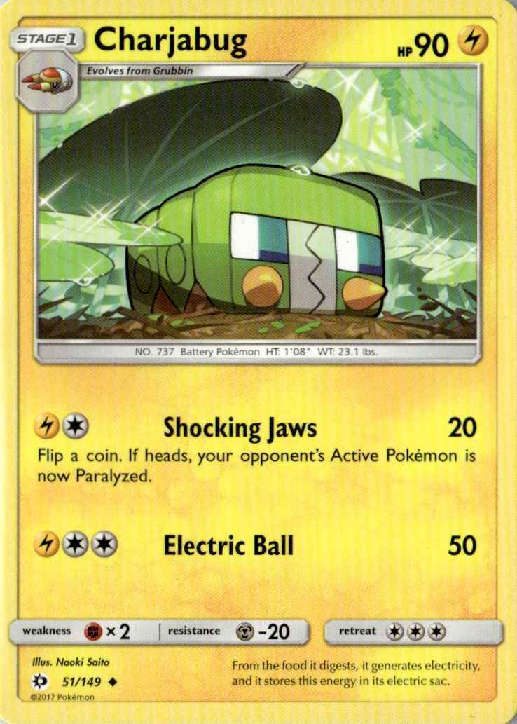 2017 Sun & Moon Base Set Charjabug 51/149