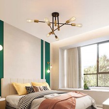 Ceiling Light Sputnik Chandelier Golden Modern Kitchen Island Lighting Fixture