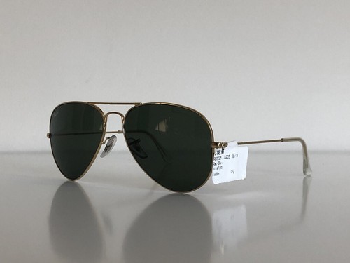 Ray Ban RB 3025 L0205 Aviator Large Metal Gold Green Gradient Sunglasses  58-14 805289602057 | eBay