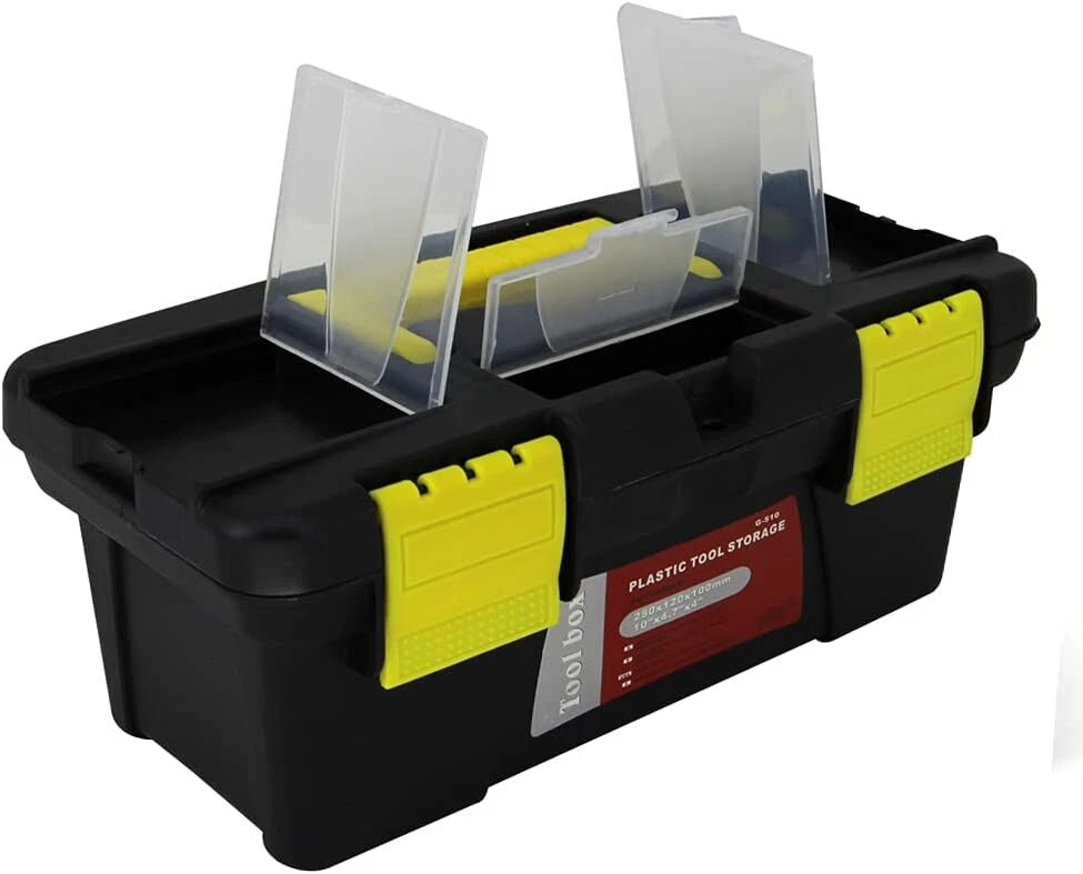 Hegebeck 10-Inch Tool box, with Removable Tray 10 x 4.7 x 4inches