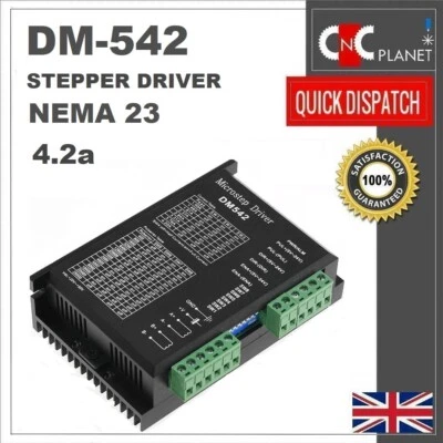 DM542 CNC STEPPER MOTOR DRIVER NEMA 23 TB6600 DM86 DM542 Stepper Motor Driver Controller DC 24-60V Nema 23 / 17 CNC 4.2a DM 542