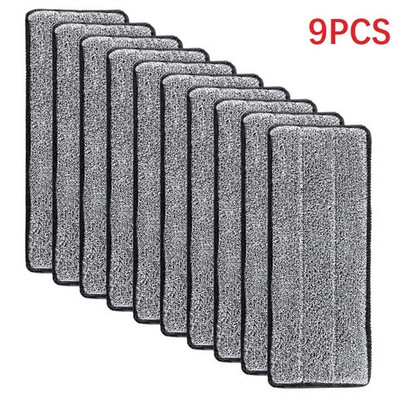 9 Pack Microfiber Mop Pads Replacement Washable Reusable Floor Cleaning Pad