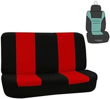 FH Group Universal Solid Bench Car Seat Cover Red Black