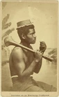 New Caledonia, native man. c 1875-80. Allan Hughan, Noumea Indigene Kanak mace